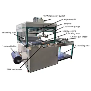 Machine de moulage par formage sous vide automatique Machine de formage de coques en plastique