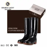 Dubbele Lucky Botas De Lluvia Factory Verkoper Hoge Kwaliteit Unisex Regen Schoenen Regen Waterdicht Mannen Groothandel Veiligheid Regen Laarzen