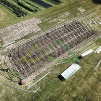 Kits de serres pour construire une serre de jardin à structure métallique pour la protection hivernale, ensemble complet de petite serre tunnel pour tomates