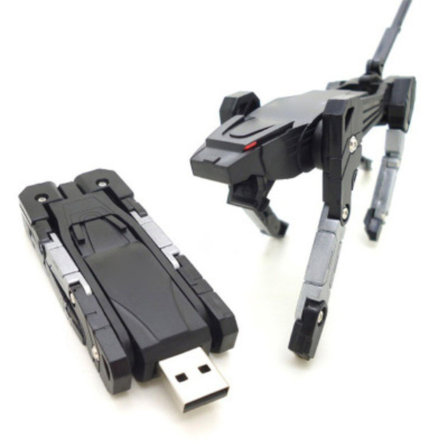 Custom Robot Dog Flash Card Pen Usb Stick Flash Drive Robot Dog With Racing Car Deformation 8Gb 16Gb 32Gb 2.0 3.0 Unique Gifts
