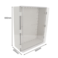 Boîtier de jonction étanche IP65 MythEle 600x500x220mm en ABS avec couvercle gris pour extérieur, anti-poussière, pour instruments électriques