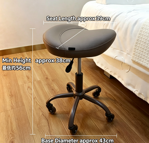 Extra Large Seat Barber Chair Rotating Salon <b>Stool</b> PU Upholstered Hair Studio Chair with <b>Wheels</b> - Product Image 4
