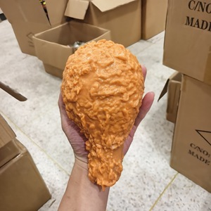 Oversized Fried Chicken Leg <b>Squishy</b> Slow Rebound Stress Relief Squeeze <b>Toy</b> Novelty Food Fidget <b>Toy</b> Silicone TPE for Kids Bulk - Product Image 1