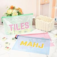 Sac de tuiles de Mahjong étanche de qualité supérieure présentoir accessoire de jeu à glissière pochette porte-cartes Mahjong