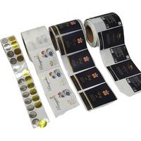 Étiquettes autocollantes en vinyle sur rouleau, impression de logo personnalisée pour étiquettes de produits, étiquettes de bouteilles
