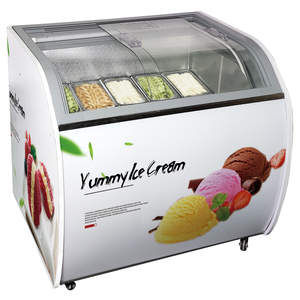 Tủ đông kem làm mát trực tiếp 110V/220V với tán rõ ràng và đế bằng thép không gỉ - Product Image 2