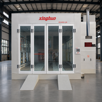 Cabine de peinture électrique industrielle 53 kW à prix d'usine 80 ° Cabines de peinture automobiles C Baking avec station de chauffage quantique triple tête avancée