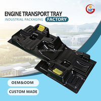 Bandeja de Transporte Industrial Apilable de HDPE Resistente y Personalizada para Piezas Automotrices