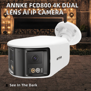 Caméra IP PoE <span class=keywords><strong>ANNKE</strong></span> FCD800 4K 8MP à double objectif panoramique 180 degrés, audio bidirectionnel, lumière hybride intelligente, IP67, réseau NVR - Product Image 5