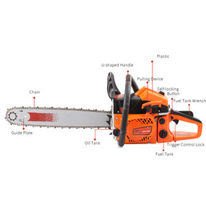 Tronçonneuse à essence professionnelle de qualité industrielle 16 18 20 pouces 58cc Prix de la tronçonneuse à essence Marque de tronçonneuse - Product Image 2