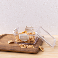 Contenants de stockage alimentaire en PET transparent avec couvercles hermétiques, empilables, multi-tailles, pour pâtes, céréales, collations, cuisine, vente en gros
