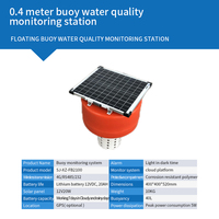 Bouée de lac en polyéthylène de diamètre 400 mm avec lumière d'avertissement solaire, GPS 4G/NB-IoT et capteur d'eau pour testeur de qualité de l'eau