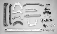 Bras de suspension avant double personnalisé pour la rénovation/amélioration de la suspension de voitures de course, usiné CNC, avec dessin de conception personnalisée