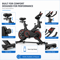 Vélo de spinning commercial silencieux à transmission par courroie pour salle de sport, club et domicile