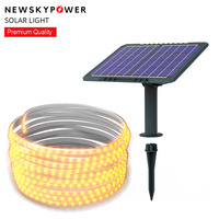 Bande solaire LED en silicone avec télécommande pour escalier de clôture, économiseur d'énergie à énergie solaire 50W 100W 200W