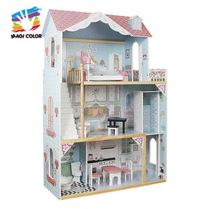 Juguete educativo grande DIY certificado FSC, casa <span class=keywords><strong>de</strong></span> <span class=keywords><strong>muñecas</strong></span> <span class=keywords><strong>de</strong></span> madera para niñas <span class=keywords><strong>con</strong></span> elevador W06A400B - Product Image 6