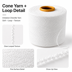 <span class=keywords><strong>Fil</strong></span> bouclé doux et résistant Tuyi 9.5s Z Twist, 100% polyester, pour <span class=keywords><strong>tricoter</strong></span> des pulls, des cardigans, des manteaux, des écharpes, des vêtements <span class=keywords><strong>fantaisie</strong></span> - Product Image 4