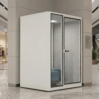 Cabine insonorisée UNIBOOTH en aluminium sur mesure, 30 dB, ignifuge ISO 23351, montage rapide, silencieuse, pour salles d'exposition et aéroports, commande en gros