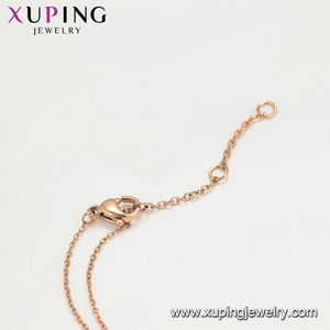 46710 gioielli Xuping elegante, antico/reale, collana con ciondolo in acciaio inossidabile color oro rosa stile Allah per le donne - Product Image 3