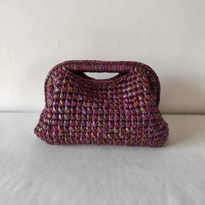 Bolso de mano de noche Yiwu Yingzi, de poliéster, tejido a mano, con rayas iridiscentes de tejido grueso, estilo urbano retro, <span class=keywords><strong>morado</strong></span> dorado, de nicho - Product Image 1