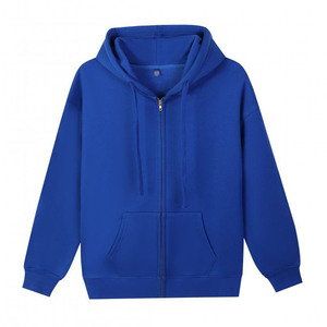 High Quality Cotton Plus Size Printed Hoodie Heavyweight Embroidery Casual Street Zipper Hoodie - Product Image 5