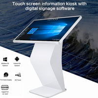 Kiosque publicitaire numérique Android 2K 4K à écran tactile de 32/55 pouces, sur pied, IP54, pour affichage intérieur avec animation