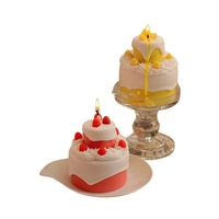 Bougie parfumée en forme de cupcake, fabrication directe d'usine, OEM, décoration de pâtisserie, décoration de la maison, bougie alimentaire, boîte cadeau personnalisée, plusieurs saveurs de fruits rouges