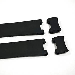 لساعة Ulysse <span class=keywords><strong>Nardin</strong></span> البحرية الفاخرة حزام 22 ، استبدال المطاط الأسود لساعة المعصم - Product Image 6