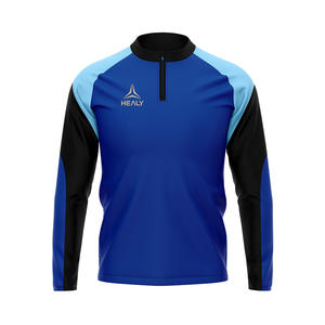 Survêtement sportif imprimé à blocs de couleur bleu, respirant, léger, séchage rapide, vêtements d'équipe personnalisés, durable, exercice pour hommes - Product Image 2