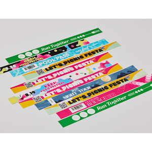 [AnyWristband] Bracelets individuels prédécoupés en TYVEK entièrement colorés, type individuel 25 mm (1 pouce) pour la personnalisation - Product Image 2