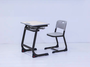Bureau d'école moderne en métal avec design écologique, hauteur réglable et construction durable pour les étudiants et l'usage commercial - Product Image 6