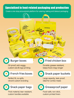 Boîte d'emballage pour poulet frit et frites en papier kraft biodégradable et recyclable avec impression personnalisée et laminage mat