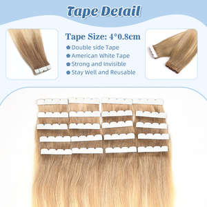 Extensiones de Cabello Humano Remy Virgen 100% Premium K.SWIGS, Doble Trama, Cinta Invisible, Estilo Liso Sedoso, Ondulado Profundo y Rizado - Product Image 4