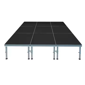 Scène portable à emboîtement de 4 pi x 8 pi, hauteur de 24 à 40 pouces, jusqu'à 750 kg, plateforme pour les concerts scolaires, les restaurants, les mariages - Product Image 1