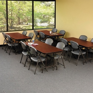 <span class=keywords><strong>Table</strong></span> <span class=keywords><strong>pliante</strong></span> multifonctionnelle en bois, portable, pour la formation, les conférences, les auditoriums scolaires, les bureaux d'accueil et l'apprentissage - Product Image 5