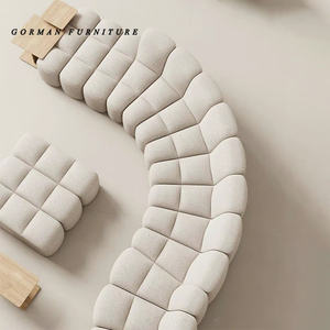 مصمم غرفة المعيشة مجموعة مجانية من وحدات صغيرة أريكة أفعوانية فندق فيلا على شكل S أريكة مريحة - Product Image 2