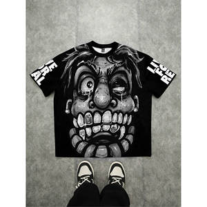 Áo thun in hình cỡ lớn, kiểu dáng thời trang đường phố, phong cách cổ điển, dáng rộng, mặc thường ngày, xuất xứ Trung Quốc, bán trực tiếp từ nhà máy - Product Image 6