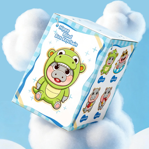Cute Hippo Shape Mini Squishy <b>Blind</b> Box Keychain Collectible Slow Rising Sensory Squeeze Toy - Product Image 2