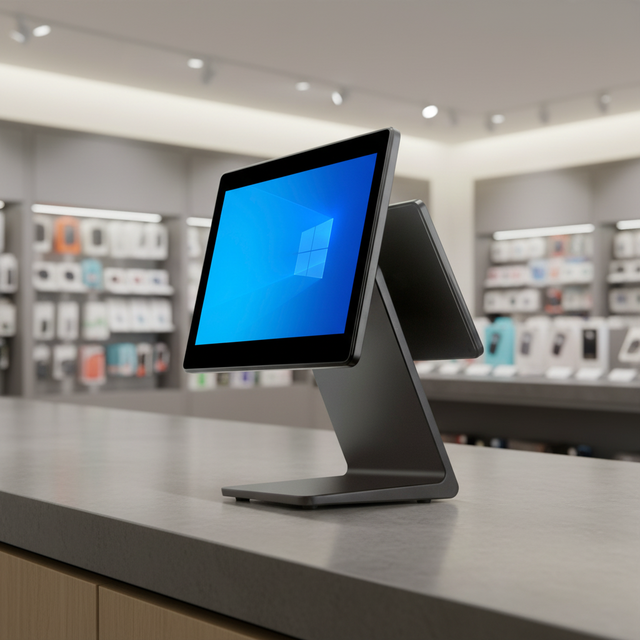 Android POS Software System Terminal with 15.6inch Touchscreen 1366x768 Resolution CE FCC Certified for Business Use New Design