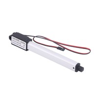 Aktuator linier IP54 kompak 12V/24V untuk pelacak surya DIY Diameter 20mm Stroke 150mm Magnet permanen DC disikat elektrik 4mm