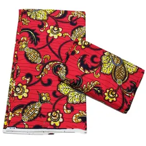 Vải Sáp Phi Ankara Siêu Vải Thật Mới In Vải Batik Hà Lan 6Yard Cho Đám Cưới Và Trang Phục