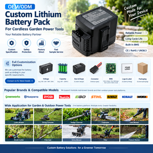 Batterie rechargeable personnalisée pour tondeuse à gazon sans fil, débroussailleuse, <span class=keywords><strong>souffleur</strong></span> à feuilles <span class=keywords><strong>Greenworks</strong></span> Husqvarna Ryobi Makita EGO STIHL - Product Image 2