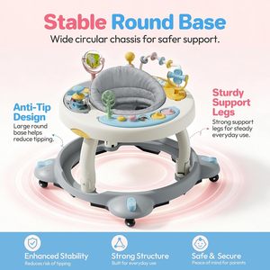 Marche-bébé pliable multifonctionnel en plastique pour 0-3 ans, sécurité et protection de l'environnement - Product Image 5