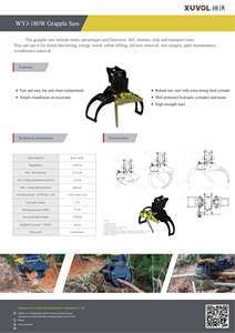 XUVOL Hydraulic Log Grapple <b>Saw</b> 180W 20-25 Ton Excavator Attachment Forestry Machinery Wood Cutter Tree Cutting Machines - Product Image 5