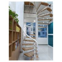 Escalier monodirectionnel intérieur Prima, escalier flottant minimaliste avec éclairage LED pour projet de maison moderne