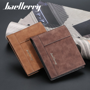 กระเป๋าสตางค์แบบสั้นสำหรับผู้ชาย Baellerry ขนาด 6 นิ้ว หนัง PU ใส่บัตรธุรกิจ สีพื้น สีดำ สีน้ำตาลกาแฟ สีน้ำตาลอ่อน - Product Image 4