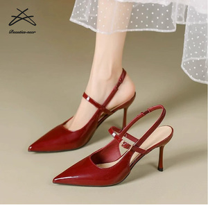 Nuove taglie forti da donna primavera estate Sexy <span class=keywords><strong>Mary</strong></span> <span class=keywords><strong>Jane</strong></span> <span class=keywords><strong>scarpe</strong></span> eleganti da donna a punta a Stiletto tacchi alti sandalo <span class=keywords><strong>scarpe</strong></span> col <span class=keywords><strong>tacco</strong></span> - Product Image 2