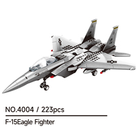 Wange 4001-4007 5005-5007 Pesawat Helikopter Jet Tempur Peralatan Model Mainan Koleksi Anak Set Blok Bangunan Rakitan