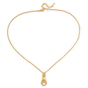 Collar con colgante de mano de la amistad Feng Shui, amuleto de acero inoxidable con diamantes de imitación para mujer, regalo de joyería - Product Image 5