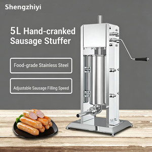 Máquina Manual de 5L para Hacer <span class=keywords><strong>Chorizo</strong></span> y Churros, Rellenadora Vertical de Salchichas de Acero Inoxidable - Product Image 2